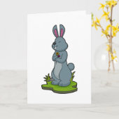 Carte Lapin aux fleurs (Fleur jaune)