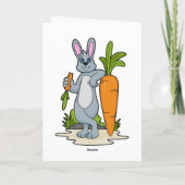 Carte Lapin avec carotte (Dos)