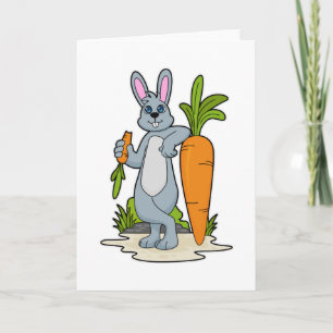 Carte Lapin avec carotte