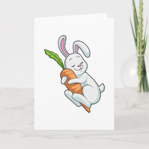 Carte Lapin avec carotte