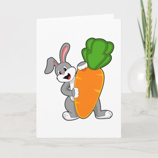 Carte Lapin avec carotte (Devant)