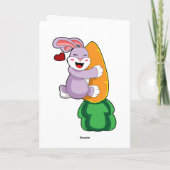 Carte Lapin avec carotte (Dos)