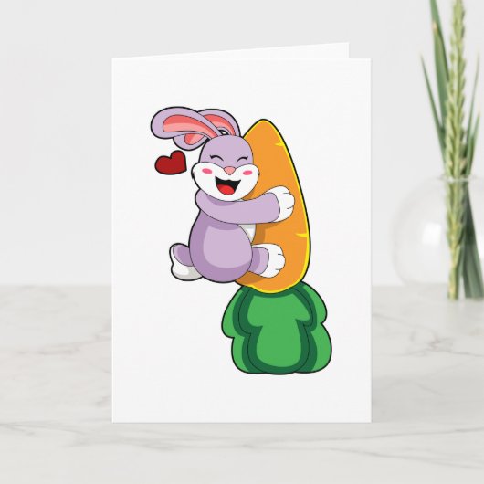 Carte Lapin avec carotte (Devant)