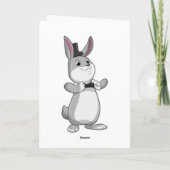 Carte Lapin avec chapeau haut-de-forme et noeud papillon (Dos)