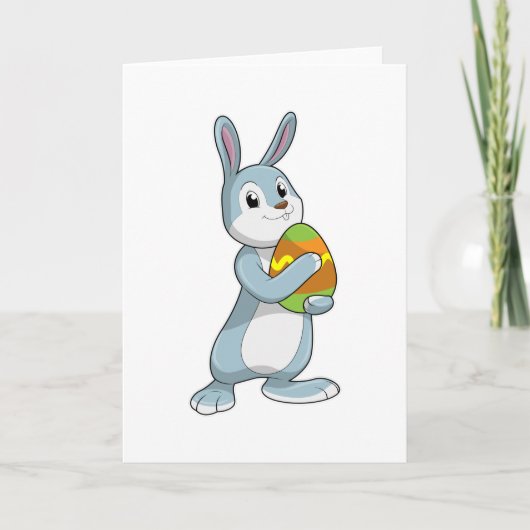 Carte Lapin avec oeuf (Devant)