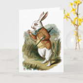 Carte Lapin blanc d'Alice au pays des merveilles (Fleur jaune)