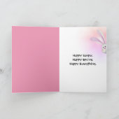Carte Lapin blanc de Pâques dans les tulipes (Intérieur)