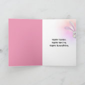 Carte Lapin Blanc De Pâques En Tulipe (Intérieur)