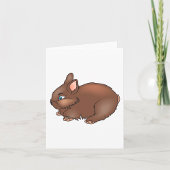 Carte Lapin Brun et Doux Animal Adorable