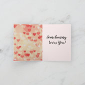 Carte Lapin Bunny Saint Valentin Cœur Rose Rouge Ami de  (Intérieur)