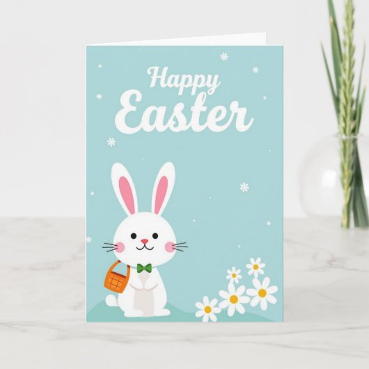 Carte Lapin Ciel Étoilé (Devant)