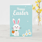 Carte Lapin Ciel Étoilé (Fleur jaune)