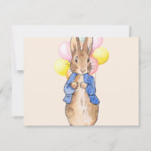Carte Lapin classique avec ballons (Dos)
