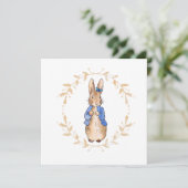 Carte Lapin classique avec un papillon (Debout devant)