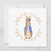 Carte Lapin classique avec un papillon (Devant)