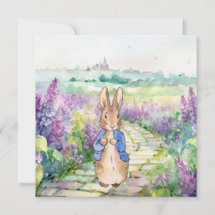 Carte Lapin classique chemin de lavande pavé