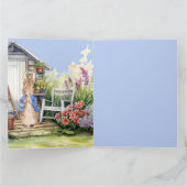 Carte Lapin classique dans son jardin (Intérieur)