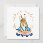 Carte Lapin Classique dans un Pot de Fleurs (Devant)