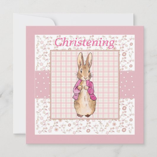 Carte Lapin classique dans une veste rose (Devant)