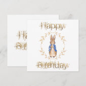 Carte Lapin classique en veste bleue (Devant / Derrière)