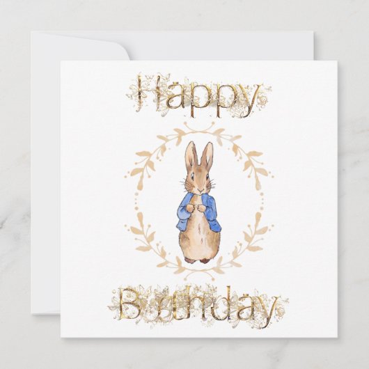 Carte Lapin classique en veste bleue (Devant)
