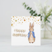Carte Lapin classique en veste bleue (Debout devant)