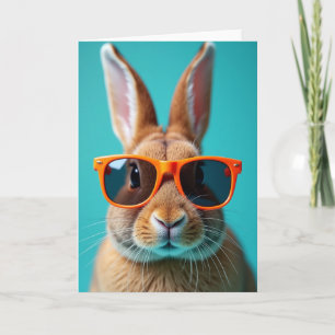 Carte Lapin Cool en Lunettes