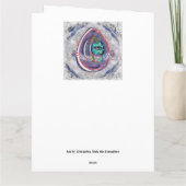 Carte Lapin cosmique dans le ciel avec étoiles et oeufs (Dos)