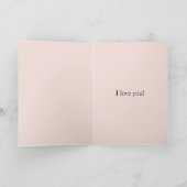 Carte Lapin d'amour rose et blanc mignon (Intérieur)