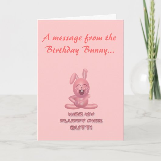 Carte Lapin d'anniversaire (Devant)