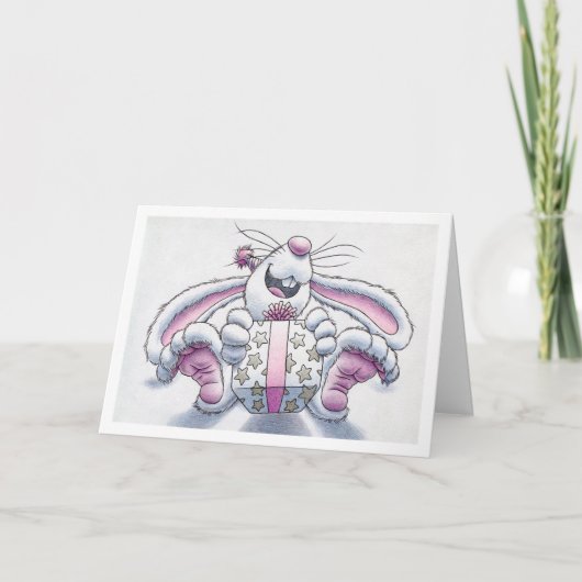 Carte Lapin d'anniversaire (Devant)