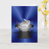 Carte Lapin dans le Casquette magique (Fleur jaune)