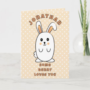 Carte Lapin de dessin animé pour 1er anniversaire Some B