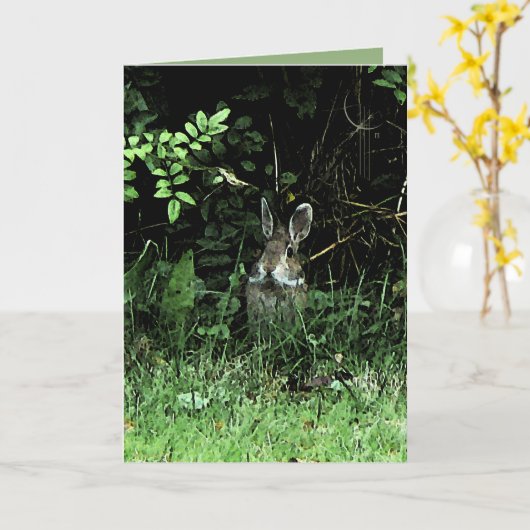 Carte Lapin de frère (Fleur jaune)