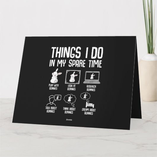 Carte Lapin De La Chose Que Je Fais Pendant Mon Temps Li (Dos)