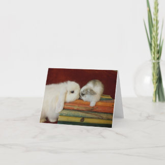 Carte Lapin de mère et de bébé