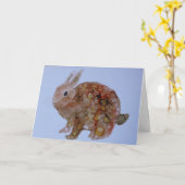 Carte Lapin de miel (Fleur jaune)