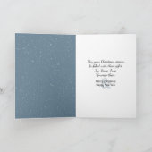 Carte Lapin de Noël avec arbre brillant et grange (Intérieur)