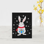Carte Lapin de Noël Enfants de Noël (Fleur jaune)