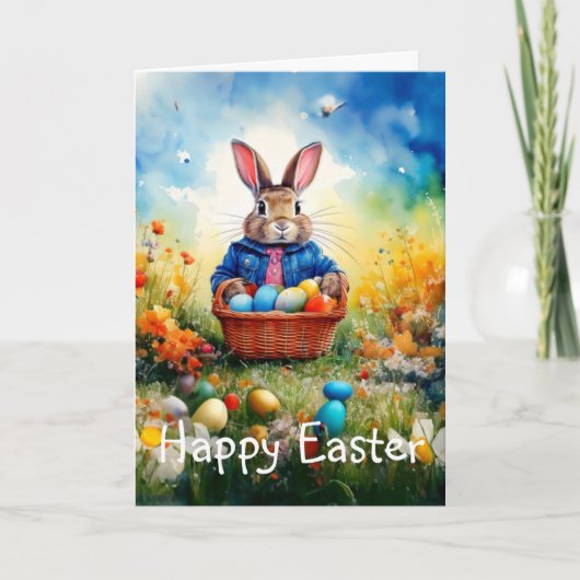 Carte Lapin de Pâques (Devant)