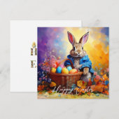 Carte Lapin de Pâques (Devant / Derrière)