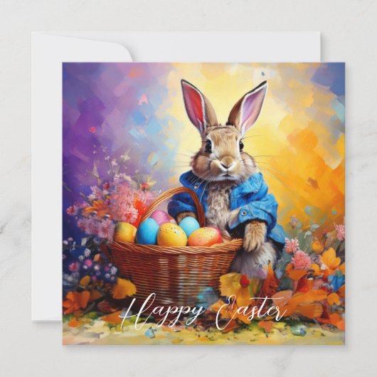 Carte Lapin de Pâques (Devant)