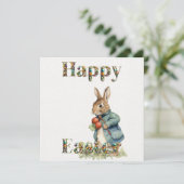 Carte Lapin de Pâques  (Debout devant)