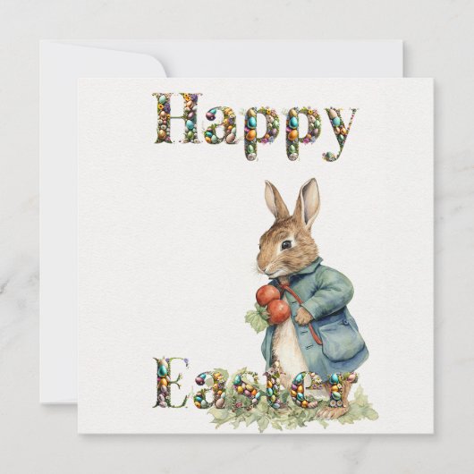 Carte Lapin de Pâques  (Devant)