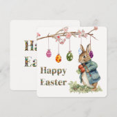 Carte Lapin de Pâques (Devant / Derrière)
