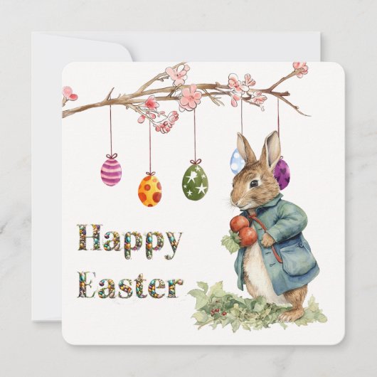 Carte Lapin de Pâques (Devant)