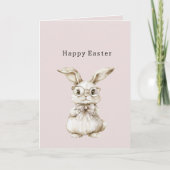 Carte Lapin de Pâques avec Lunettes (Devant)