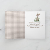 Carte Lapin De Pâques Avec Tulipes (Intérieur)