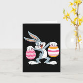 Carte Lapin de Pâques Dabbing (Fleur jaune)