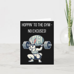 Carte Lapin de Pâques de gym Fitness Lapin de Pâques